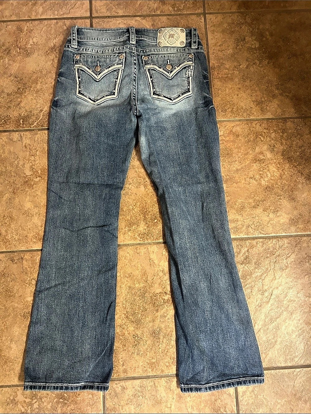 Miss Me Boot Cut Jeans Blue Waist 29